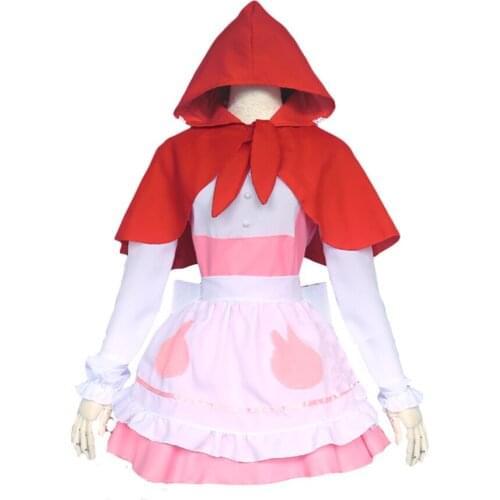 Brdwn Miss Kobayashis Dragon Maid Womens The Little Match Girl Kanna Kamui Cosplay Costumes Apron Maid Dress