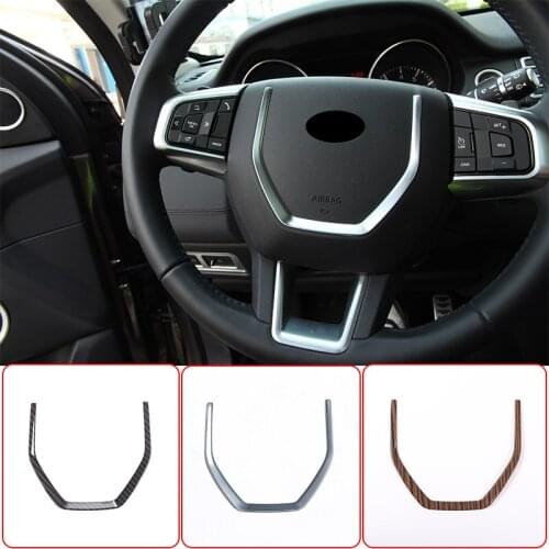 Interior Moldings For Land Rover Discovery Sport 2015 2016 2017 ABS Chrome Carbon Fiber Steering Wheel Sequins Cover Trim