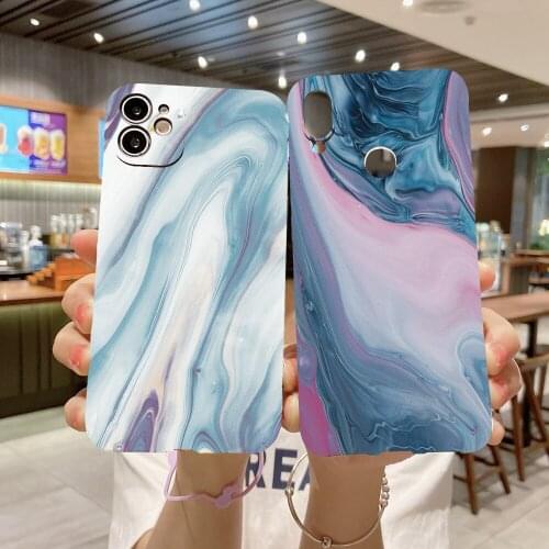 Gradient Painted Case For Oneplus 9 8 Pro 8T 7 6 6T One Plus 1+8 Marble Soft Silicone Liquid Pattern Protect Back Phone Cover
