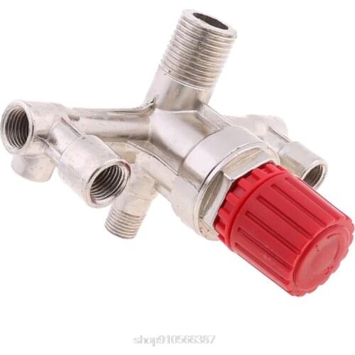 Double Outlet Tube Alloy Air Compressor Switch Pressure Regulator Valve Fitting Part Accessories N05 20 Dropshipping