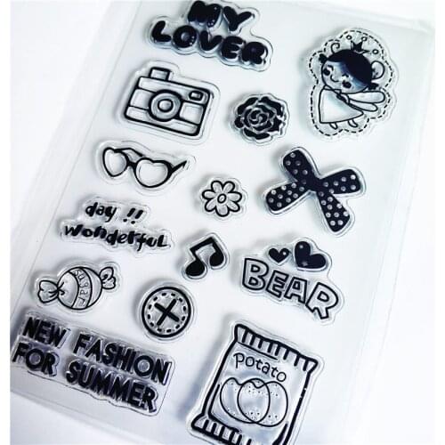 Hot selling camera transparent clear stamp / silicone seal roller stamp DIY scrapbook album / card production