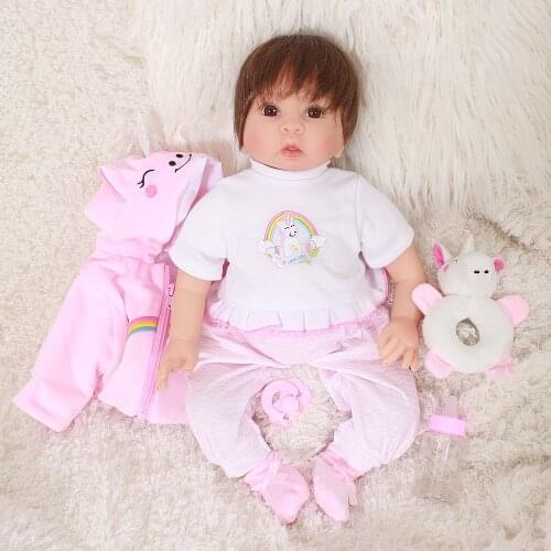 Bebe doll reborn 50cm Silicone reborn baby doll adorable Lifelike toddler Bonecas girl kid menina lifelike surprice doll lol