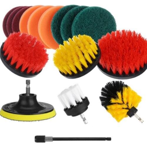 Electric brush set 16 piece electric drill electric cleaning brush floor cleaning brush combination set