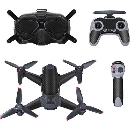 PVC Sticker Dustproof Protective Cover Patch Skin Full Set for DJI FPV Drone Glasses V2 Remote Control