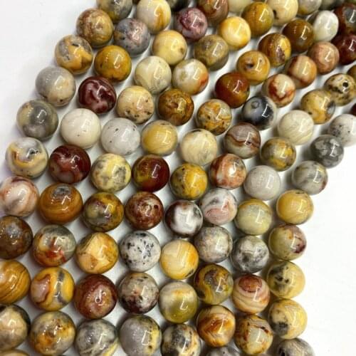 Natural crazy druzy agate stone smooth Round Loose Beads bracelet not treatment For Jewelry Making DIY design for needle work