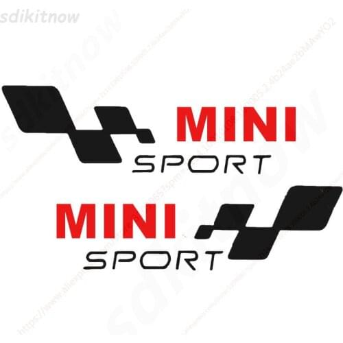 2018 New 2pcs Car Body Windows Sports Racing PVC Sticker Decal Styling For Mini Cooper R50 R52 R53 R56 R57 R58 R60