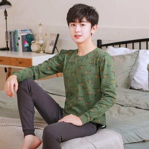 8-18y Kids Sleepwear Clothes Big Boys Girls Pajamas Sets Cartoon Half Sleeve Cotton Pyjamas Teens Nightwear Clothes Pijamas Suit