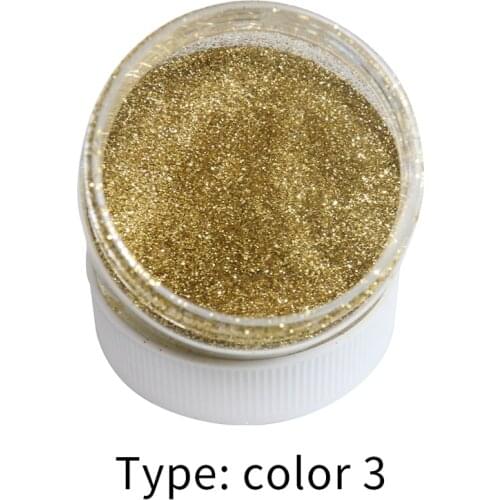 50g Color 3 Light Gold Glitter Powder Pigment Sequins Powder,Art Decoration for Furniture Art Painting Nail Art Toy Pens