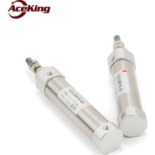 AceKing pen cylinder miniature stainless steel double acting single rod mini cdj2b 10/12/16-10/20/30/50/80/100 stroke cylinder