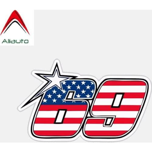 Aliauto Fashion Car Sticker American 69 Number Exterior Accessories Vinyl Decal Cover Scratches for Suzuki Skoda Volvo,9cm*14cm