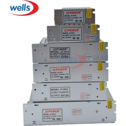 Lighting Transformer DC5V 12V 24V 1A 5A 10A 20A 30A 60A LED Lights Driver for LED Strip Power Supply 60W 100W 200W 300W 600W
