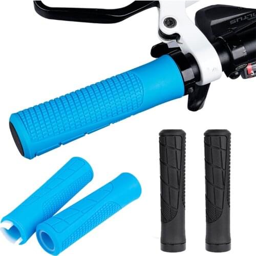 1Pair Bicycle TPR Grips Anti-skid Bar End Comfy Hand Feel MTB Cycling Hand Rest Bike Grips Part Cycling Accessories