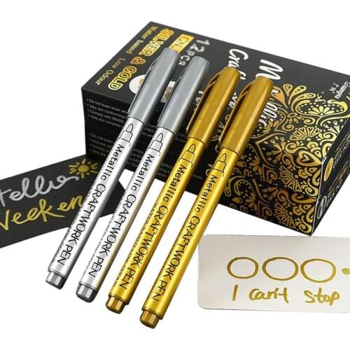 1pc Metallic Marker Paint Pen Non-toxic Permanent Marker Pen DIY Art Marker