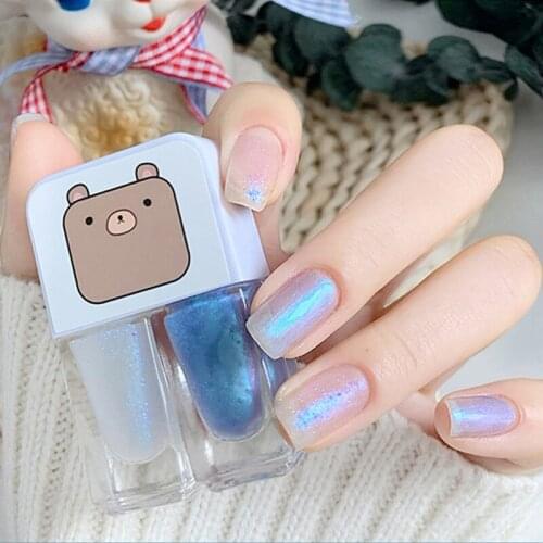 2 IN 1 DIY Baking-Free Quick-Drying Nail Polish For Manicure Nail Color Gel Nail Polish Nail Design Manicure Set Nail Art