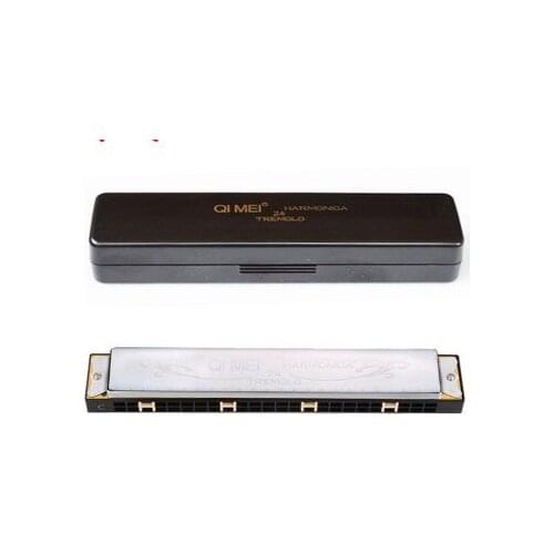 2018 hole harmonica polyphony C harmonica colored / silver harmonica / harmonica export shipping Chinese folk instruments