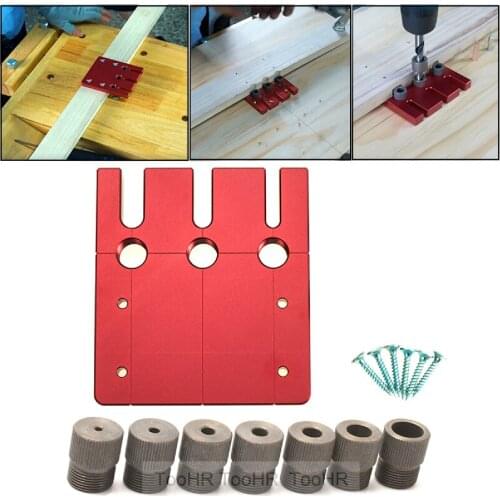 3 in 1 Punch Locator Pocket Hole Jig Wood Dowelling Embedded Parts Drill Guide Kit For Furniture Wardrobe Woodworking DIY tools