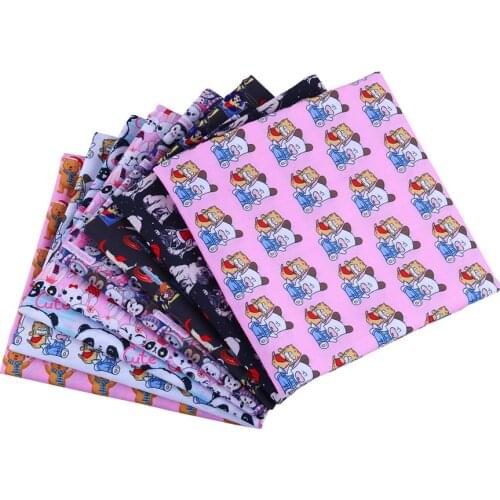 50 * 140cm/piece DIY polyster and cotton fabric patchwork Christmas printed quilt tablecloth tulle children home textile sewing