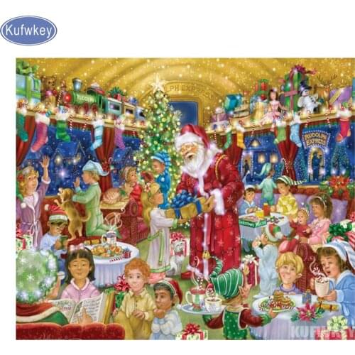 Diamond Mosaic Diamond Embroidery,Santa Claus,Crystal full Square drill Diamond Painting Christmas Diamond Beadwork Icon sticker