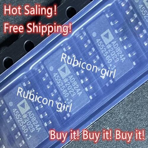 Free Shipping AD824ARZ-14 AD824ARZ AD824A AD824 AD824AR SOP14 Single Supply Rail-to-Rail Low Power, FET-Input Op Amp NewOriginal