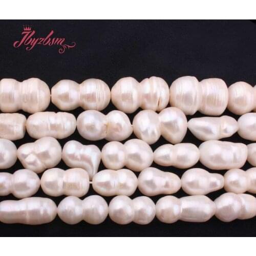 Natural Stone Beads White Photo Cultured Freshwater Pearl Beads For DIY Necklace Bracelet Jewelry Making Loose 15" Free Shipping