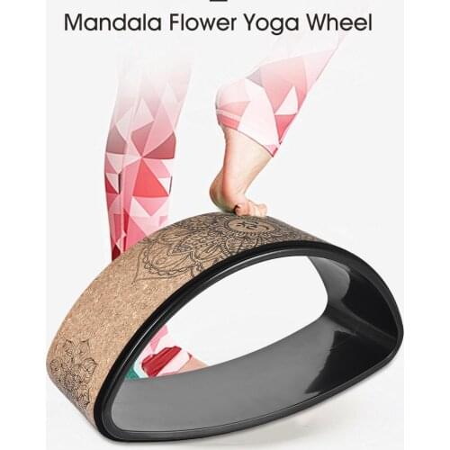Wood Sports Yoga Wheel Pilates Circle Professional TPE Circles Gym Workout Roller Wheel Back Training Tool Body Building Fitness