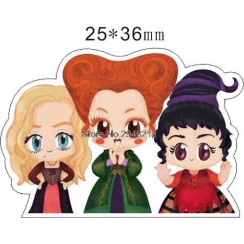 Cartoon girl Flatback Resin Planar Cabochon for Halloween DIY Craft 25*36mm RET1599
