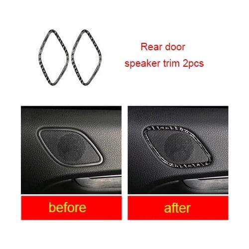 For Volkswagen Magotan 2012-2016 CC 2012-2018 passat B7 carbon fiber Rear door speaker trim 2pcs