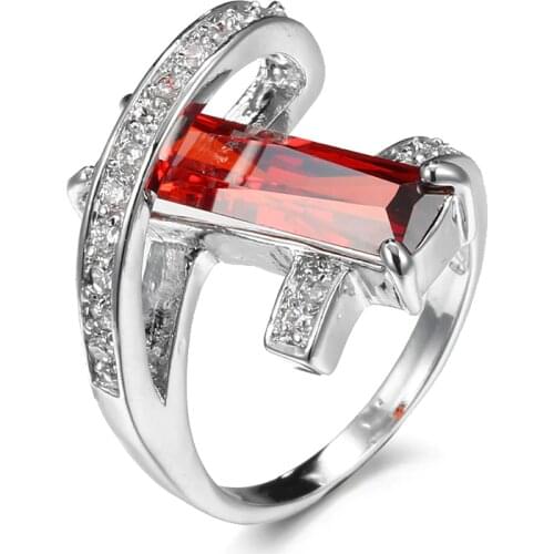 Hot Sale Crazy Cubic Big Crystal Rings Womens Elegant Fashion Rhinestone Jewelry Birthday Gifts Zircon Wedding Ring