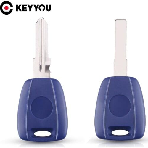 KEYYOU 10X Transponder Lgnition Key Without Chip For FIAT Punto Stilo Seicento Housing Case With Uncut Blade GT15R SIP22 Blade