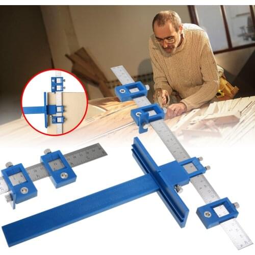 Hole Punch Jig Tool Detachable Center Drill Bit Guide Set Sleeve Cabinet Hardware Locator Wood Drilling Woodworking Tool