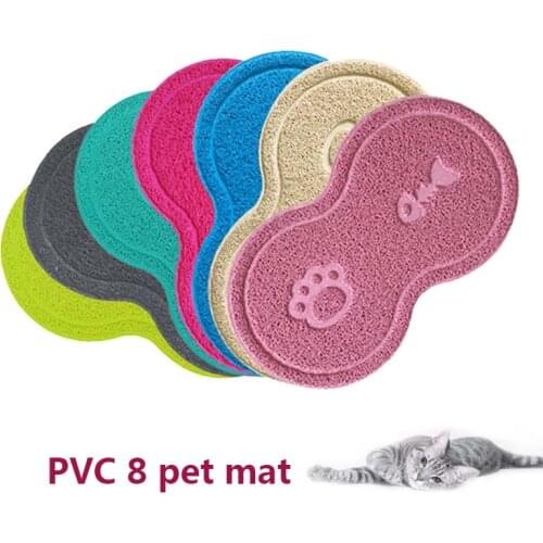 Pets Dog Cat Litter Mat Kitten Dish Feeding Bowl Placemat Tray Tidy Anti-Slip Pad UD88