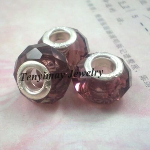 Fashion Reddish Brown Faceted Glass Beads For European Bracelet Making Free Shipping 100pcs/Lot