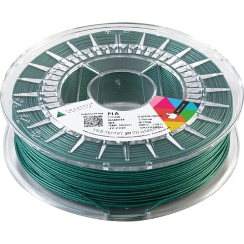 SMARTFIL PLA, 1.75mm, GLITTER GREEN, 750g Smart Materials 3D printing filament