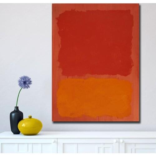 Wall Pictures For Living Room Abstract Mark Rothkos Red and Orange on Salmon Canvas Art Home Decor Modern No Frame Oil Painting