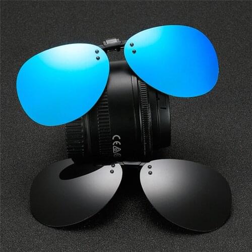 New High Quality Convenient Polarized Clip-on Night Vision Pilot Fishing Sunglasses Flip-up Len Cycling Driving Glasses#288216