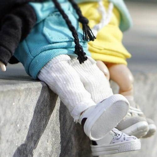 OB11 doll clothes are suitable for 1/12size fashion versatile pocket slipe casual pants small leg pants blue white and black etc