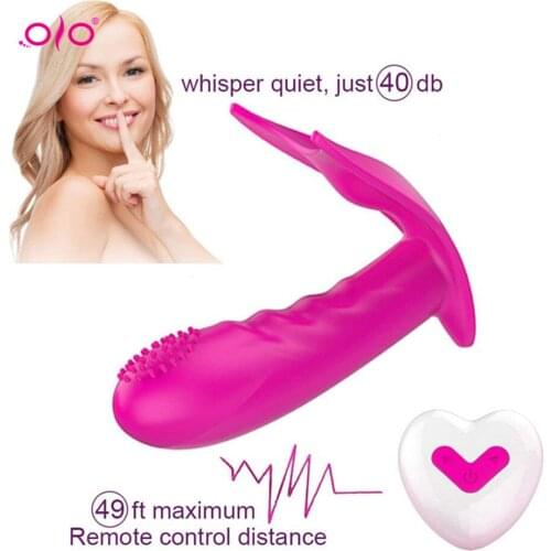 OLO Wearable Dildo Vibrator For Women Wireless Remote Control Masturbator G Point Invisible Butterfly Vibrator Adult Toy