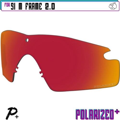 EZReplace Polarized Replacement Lenses for - Oakley Si M Frame 2.0 Sunglasses - Red P Plus
