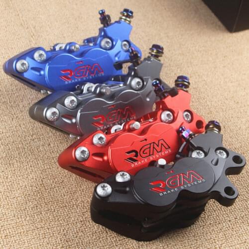 Rgm Motorcycle Brake Caliper Axial 40mm Mount 4 Piston Brake Pump Universal for Honda Yamaha Kawasaki Suzuki