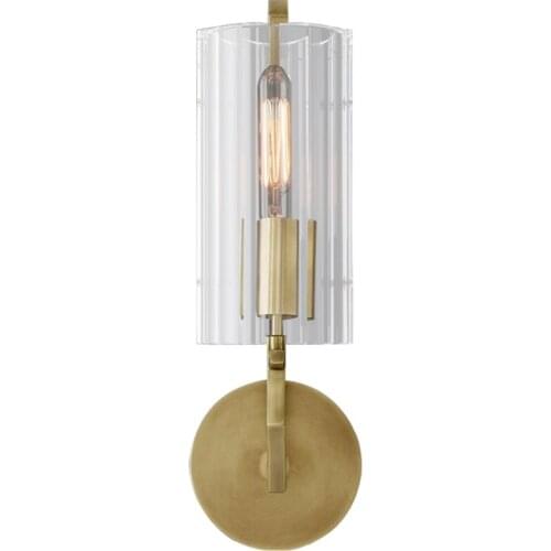 Post modern crystal wall lamps RH American living room bedside study bedroom decor glass wall sconces lights vintage lighting