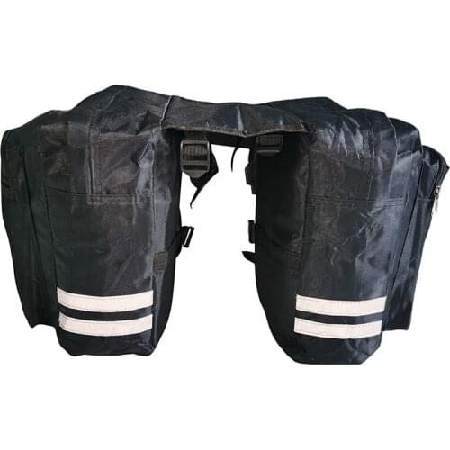 Bicycle Rear Shelf Package Mountain Bike Two Bicycle After Double Bag Saddle Bag Wholesale Car Bag (black) sport