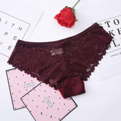 Sexy Women Lace Panties Underwear Lace Briefs S M L XL Transparent Floral Bow Soft Lingerie