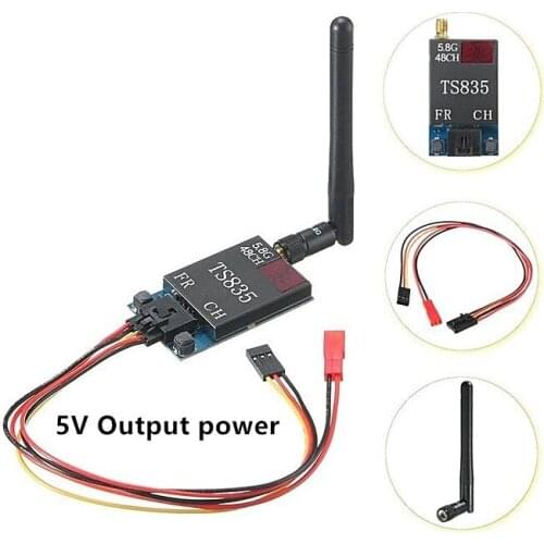 TS835 FPV 5.8G 600MW 48CH (2-6S) Wireless AV Transmitter 5v output power for FPV