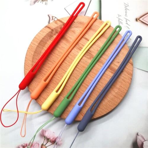 Universal Silicone Cell Phone Lanyard Wrist band Phone Strap Wrist Straps Keychain Camera Strap ID Card Gym USB Hanging Rope
