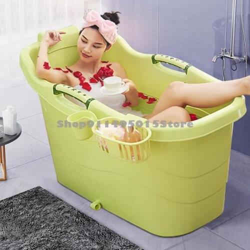 Adult Bath Bucket Household Adult Bath Bucket Thickened Plastic Childrens Bath Bucket Large Bathtub Full Body Bathtub