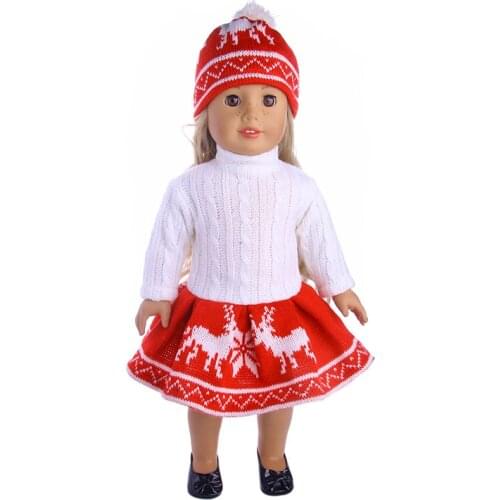 High-Quality Hand-Knit Wool Skirt For 18 Inch American&43Cm Baby New Born Doll Our Generation , For Baby Birthday Festival Gift