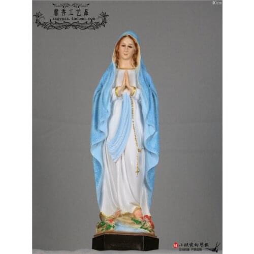 HEIGHT 40CM STATUE MOTHER RUUD ROSARY CHURCH FAMILY ORNAMENTS CROSS JESUS CHRISTIAN CATHOLIC RELIC HANDICRAFT DECORATION