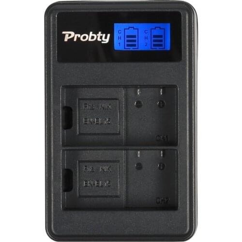 PROBTY New EN-EL15 EN EL15 ENEL15 USB LCD Dual Charger For Nikon D600 D610 D600E D800 D800E D810 D7000 D7200 V1