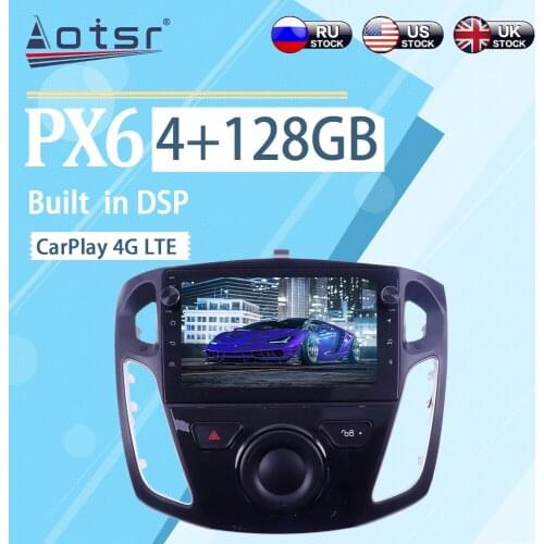 4+128GB For Ford Focus 2013 - 2017 Android 10 BT WIFI Wireless Carplay Car Multimedia Radio Player GPS Navigation Stereo
