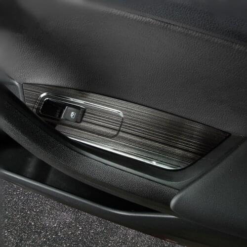 4pcs Stainless Steel Car Interior Door Window Control Panel Cover Moulding Trim for Skoda Kodiaq 2017 2018 Styling